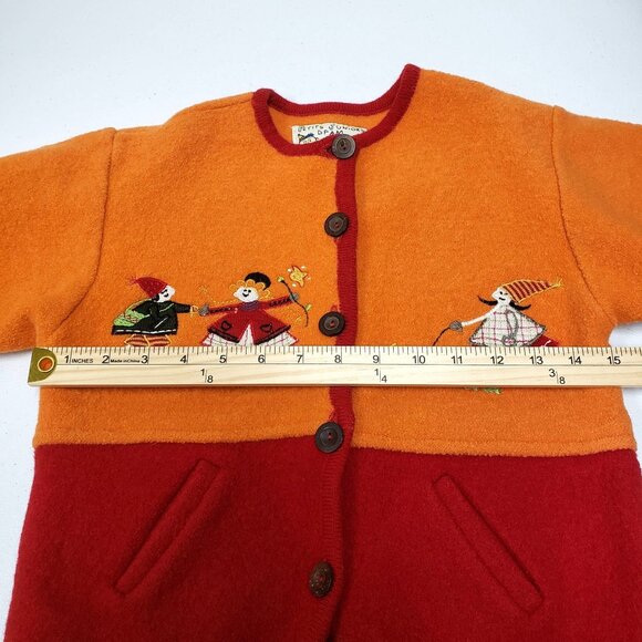 Petits Juniors DPAM Girls Wool Sweater Cardigan Size 6 - Picture 9 of 10